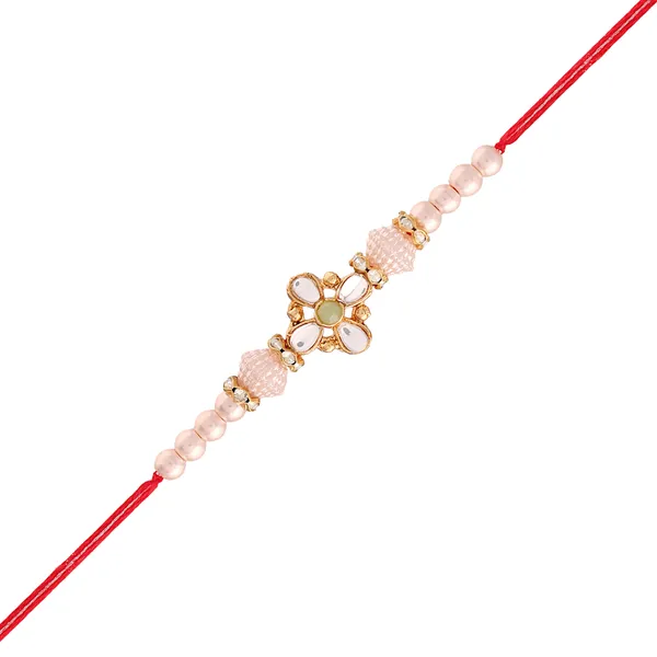 Gold_Plated_Ethnic_Designer_Pearl_Kundan_Rakhi_Bracelet_for_Brother/Men