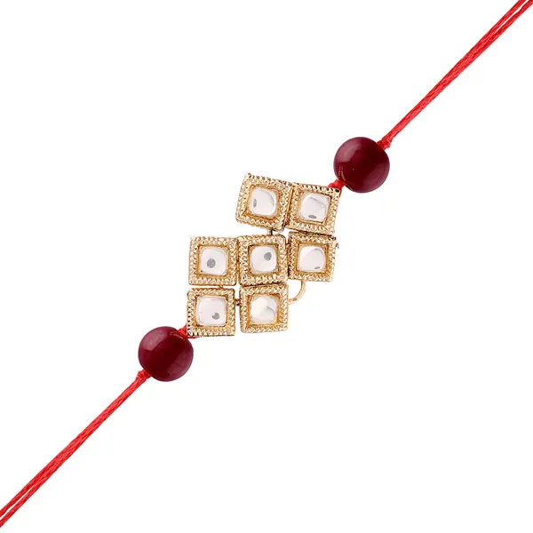 Gold_Plated_Ethnic_Designer_Kundan_Pearl_Rakhi_for_Brother/Men