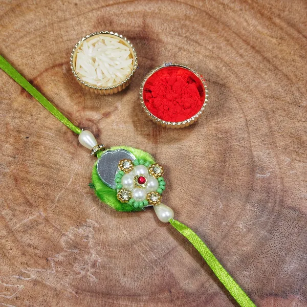 Green_Thread_Beaded_Rakhi_For_Raksha_Bandhan_For_Bhaiya_And_Bhabhi