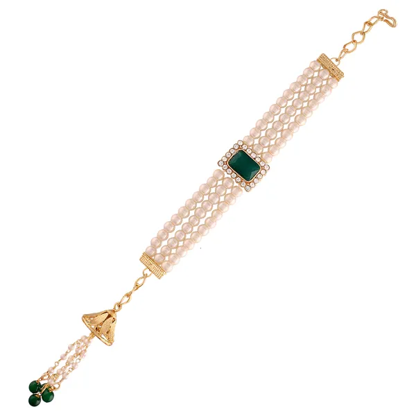 Gold_Plated_Hanging_Pearl_Studded_Bracelet