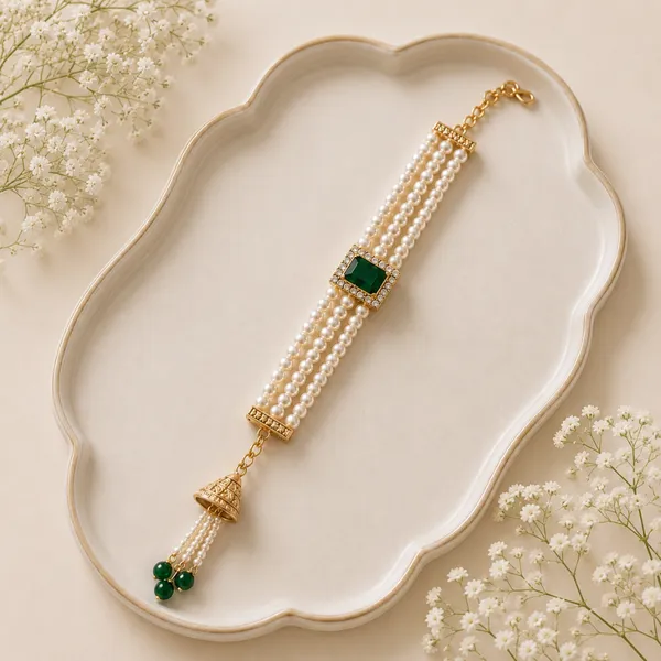 Gold_Plated_Hanging_Pearl_Studded_Bracelet