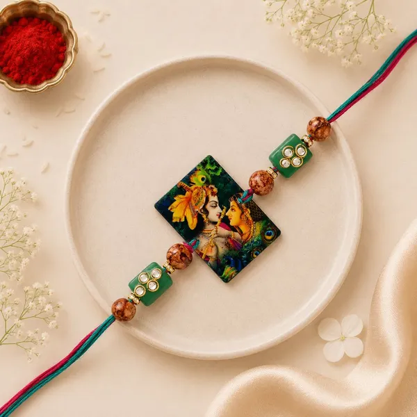 Radha_Krishna_Pearl_Rakhi_for_Brother