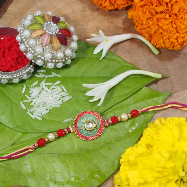 Gold_Plated_Meenakari_Pearl_Rakhi_Bracelet_for_Brother/Men