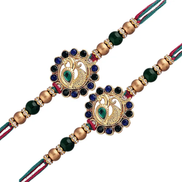 Designer_Peacock_Rakhi_for_Brother_-_Pack_of_2
