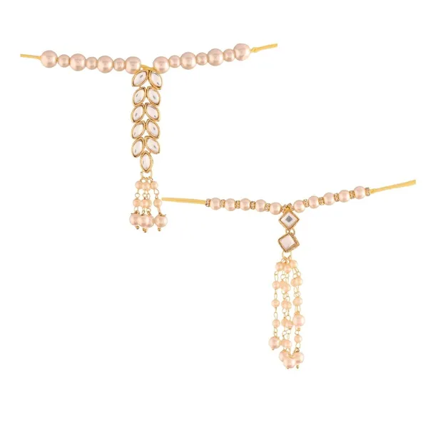 Gold_Plated_Hanging_Pearl_Studded_Combo_Lumba_for_Bhabhi_(Pack_of_2)