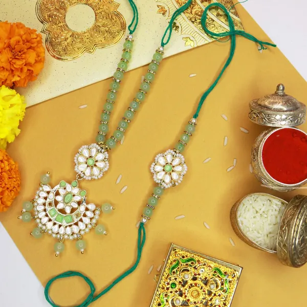 Designer_Bhaiya_Bhabhi_Hanging_Lumba_&_Rakhi_Combo_Set