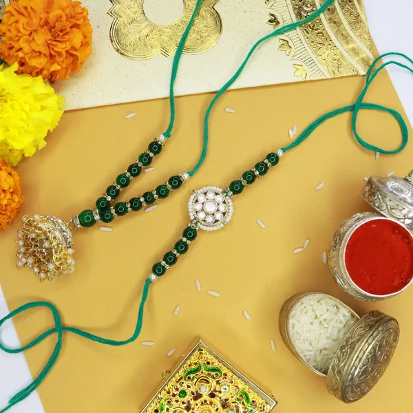 Designer_Bhaiya_Bhabhi_Hanging_Lumba_&_Rakhi_Combo_Set
