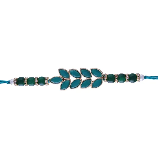 Green_Thread_Beaded_Rakhi_For_Raksha_Bandhan_For_Bhaiya_And_Bhabhi