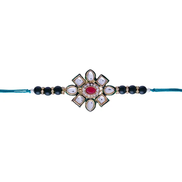 Green_Thread_Beaded_Rakhi_For_Raksha_Bandhan_For_Brother