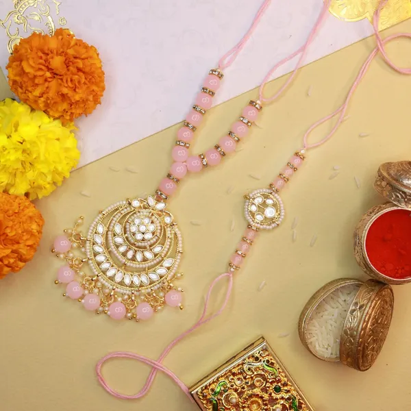 Pink_And_White_Thread_Beaded_Rakhi_For_Raksha_Bandhan_For_Bhaiya_And_Bhabhi