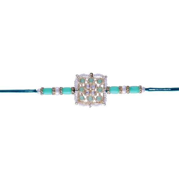 Mint_Thread_Beaded_Rakhi_For_Raksha_Bandhan_For_Brother