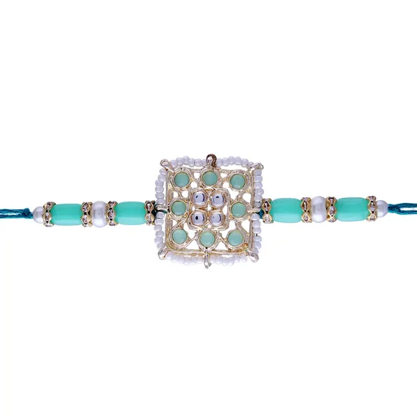 Mint_Thread_Beaded_Rakhi_For_Raksha_Bandhan_For_Brother