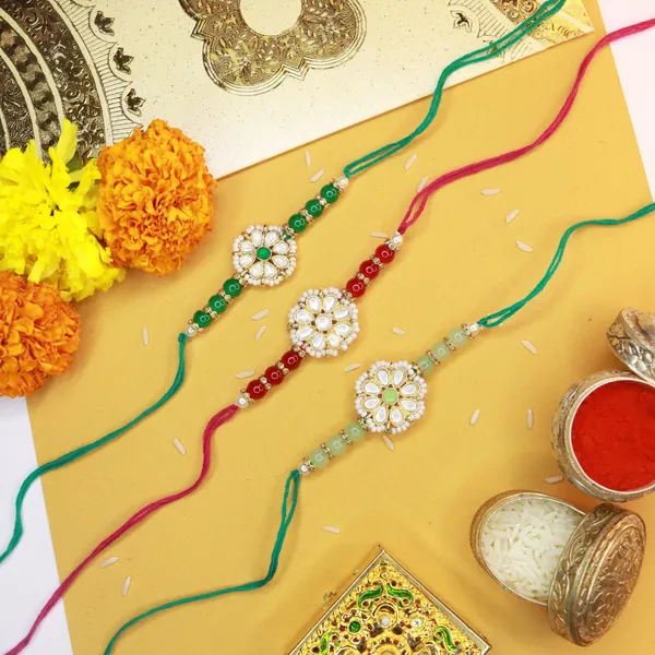 Green_And_Red_Thread_Beaded_Rakhi_For_Raksha_Bandhan_For_Brother_Pack_Of_3