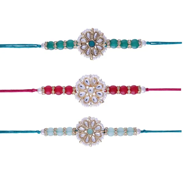 Green_And_Red_Thread_Beaded_Rakhi_For_Raksha_Bandhan_For_Brother_Pack_Of_3