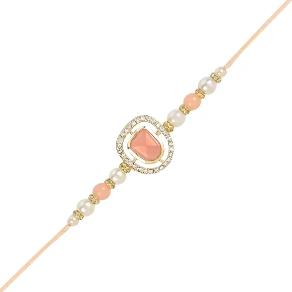 Peach_And_White_Thread_Beaded_Rakhi_For_Raksha_Bandhan_For_Brother_Pack_Of_2