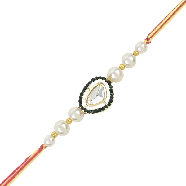 Elegant_Bhaiya_Bhabhi_Lumba_&_Pearl_Rakhi_With_Roli_Chawal_&_Card