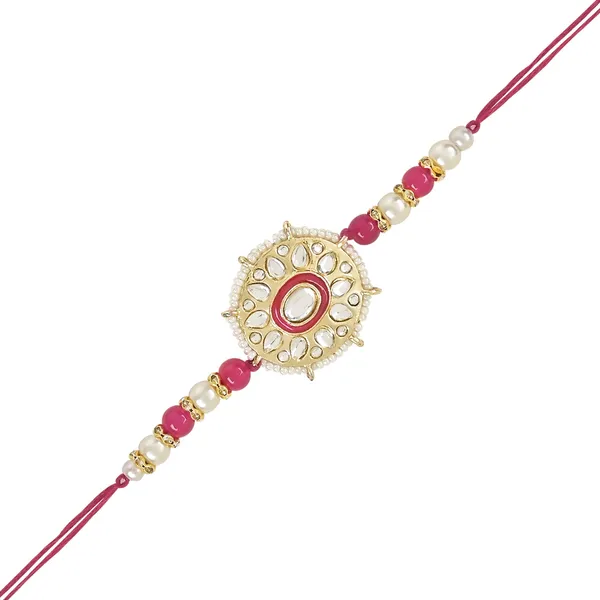 Beautiful_Kundan_&_Pearl_Beads_Rakhi_with_Roli_Chawal_&_Card