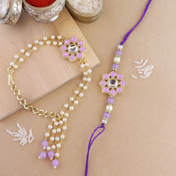 Elegant_Bhaiya_Bhabhi_Lumba_Pearl_&_Rakhi_With_Roli_Chawal_&_Card