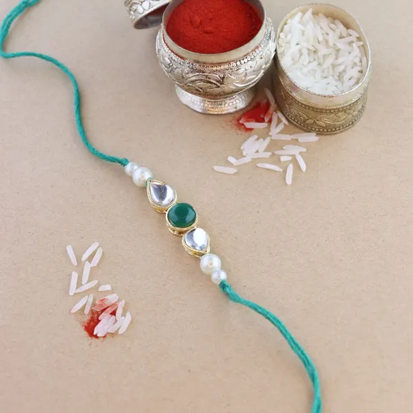 Green_Thread_Beaded_Rakhi_For_Raksha_Bandhan_For_Kids