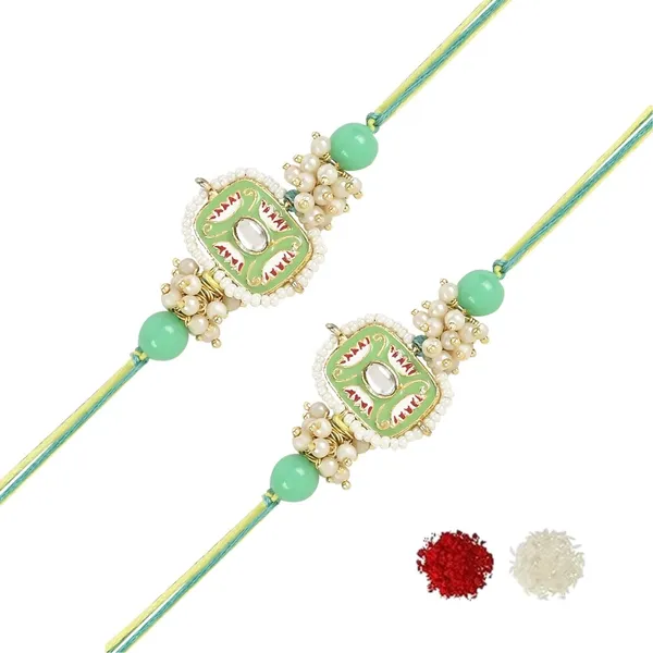 Mint_Thread_Beaded_Rakhi_For_Raksha_Bandhan_For_Brother_Pack_Of_2