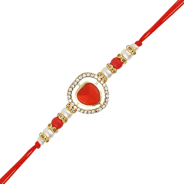 Elegant_Bhaiya_Bhabhi_Lumba_&_Pearl_Rakhi_With_Roli_Chawal_&_Card