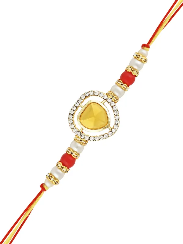 Elegant_Bhaiya_Bhabhi_Lumba_&_Pearl_Rakhi_With_Roli_Chawal_&_Card