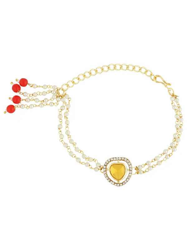 Elegant_Bhaiya_Bhabhi_Lumba_&_Pearl_Rakhi_With_Roli_Chawal_&_Card
