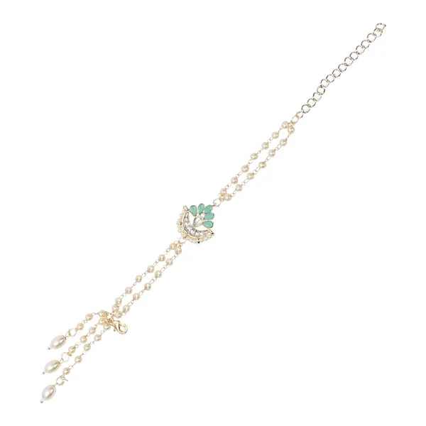 Elegant_Bhaiya_Bhabhi_Lumba_Pearl_Mint_Rakhi_With_Roli_Chawal_&Card