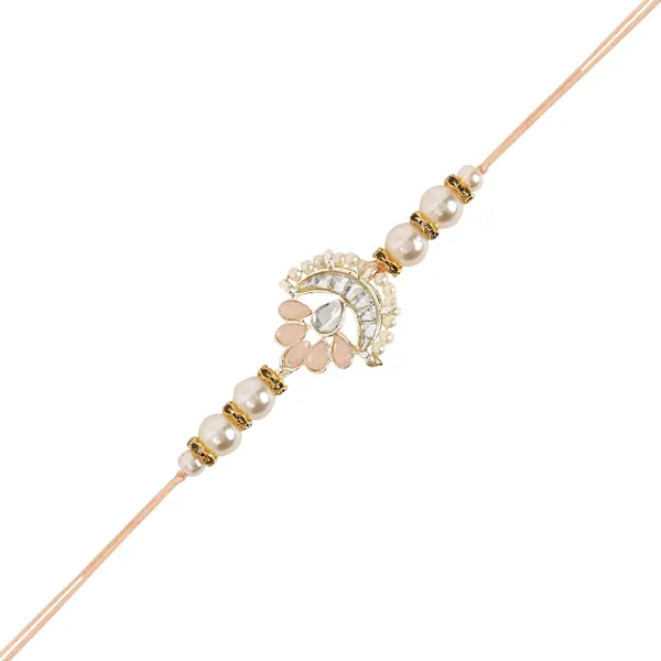 Elegant_Bhaiya_Bhabhi_Lumba_Pearl_Peach_Rakhi_With_Roli_Chawal_&Card