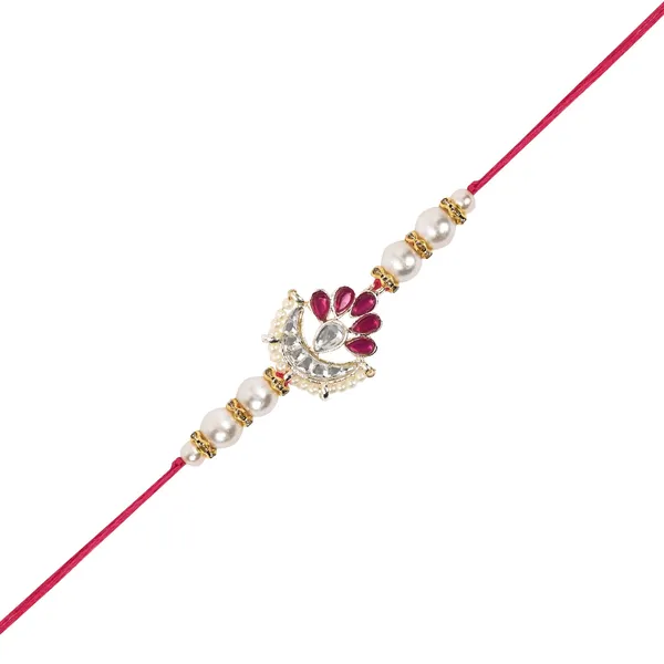 Pink_And_White_Thread_Beaded_Rakhi_For_Raksha_Bandhan_For_Bhaiya_And_Bhabhi