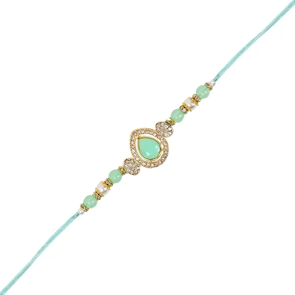 Elegant_Bhaiya_Bhabhi_Mint_Lumba_Pearl_&_Rakhi_With_Roli_Chawal_&_Card
