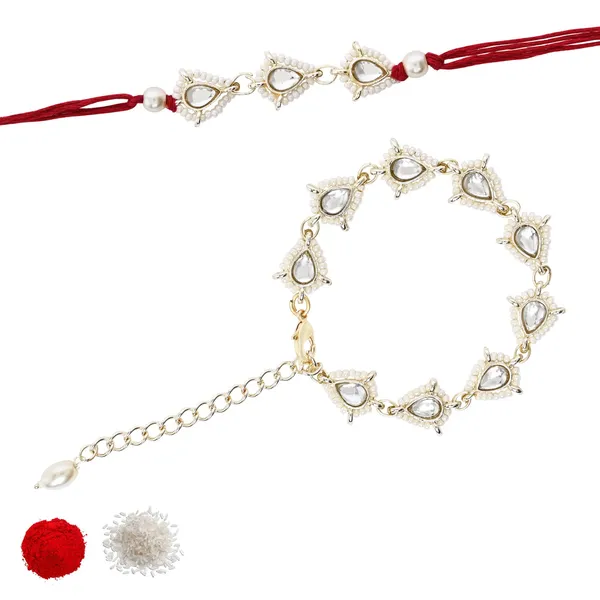 Elegant_Bhaiya_Bhabhi_Maroon_Lumba_Pearl_&_Rakhi_With_Roli_Chawal_&Card
