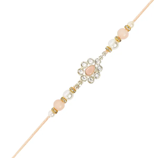 Elegant_Bhaiya_Bhabhi_Peach_Lumba_Pearl_&_Rakhi_With_Roli_Chawal_&Card