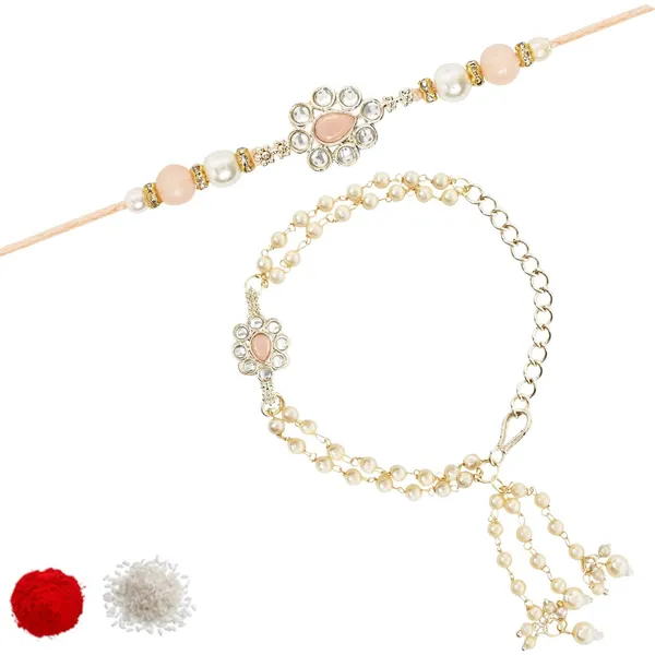 Elegant_Bhaiya_Bhabhi_Peach_Lumba_Pearl_&_Rakhi_With_Roli_Chawal_&Card