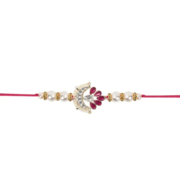 Delicate_Pearl_Beads_Pink_Rakhi_with_Roli_Chawal_&_Rakshabandhan_Card