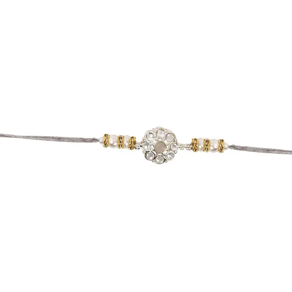 Grey_Thread_Beaded_Rakhi_For_Raksha_Bandhan_For_Brother