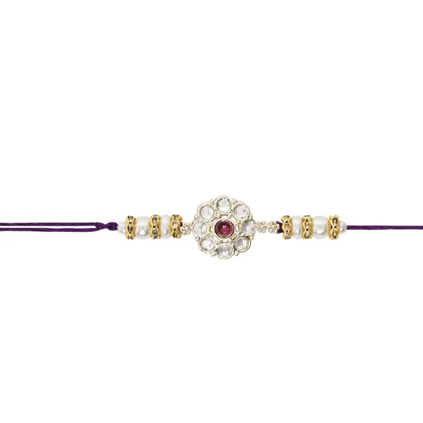 Purple_Thread_Beaded_Rakhi_For_Raksha_Bandhan_For_Brother