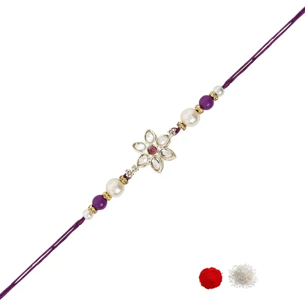 Delicate_Pearl_Beads_Wine_Rakhi_with_Roli_Chawal_&_Rakshabandhan_Card