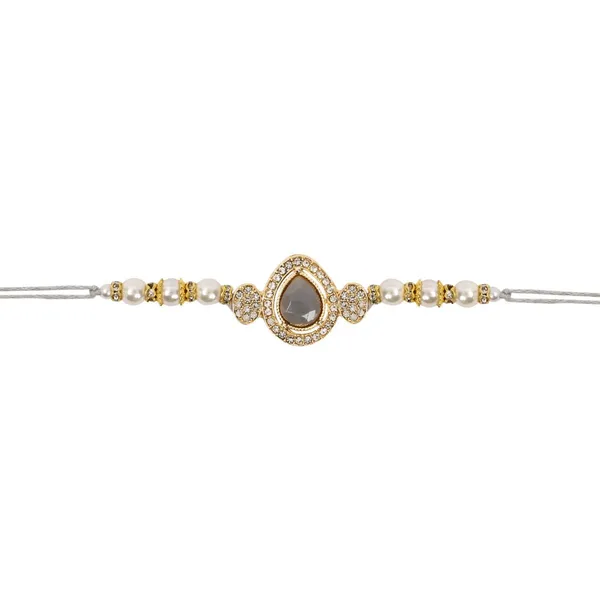 Grey_Thread_Beaded_Rakhi_For_Raksha_Bandhan_For_Brother