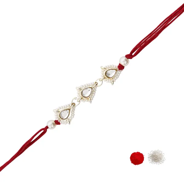 Delicate_Pearl_Beads_Maroon_Rakhi_with_Roli_Chawal_&_Rakshabandhan_Card