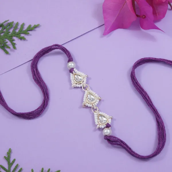 Delicate_Pearl_Beads_Wine_Rakhi_with_Roli_Chawal_&_Rakshabandhan_Card