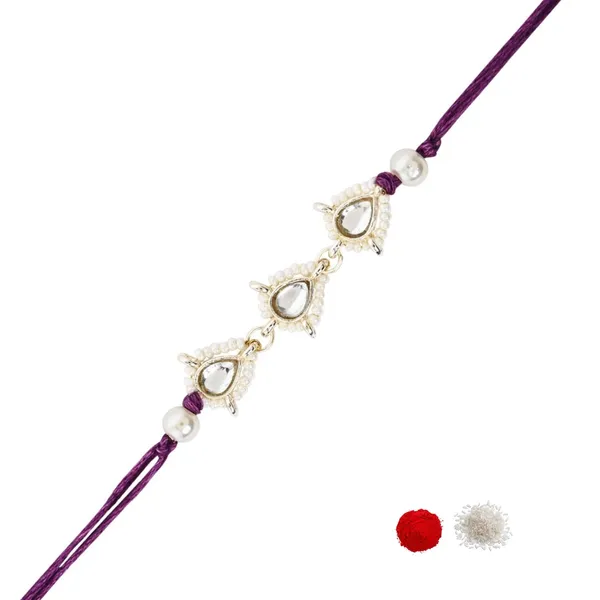 Delicate_Pearl_Beads_Wine_Rakhi_with_Roli_Chawal_&_Rakshabandhan_Card