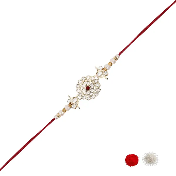 Delicate_Pearl_Beads_Pink_Rakhi_with_Roli_Chawal_&_Rakshabandhan_Card