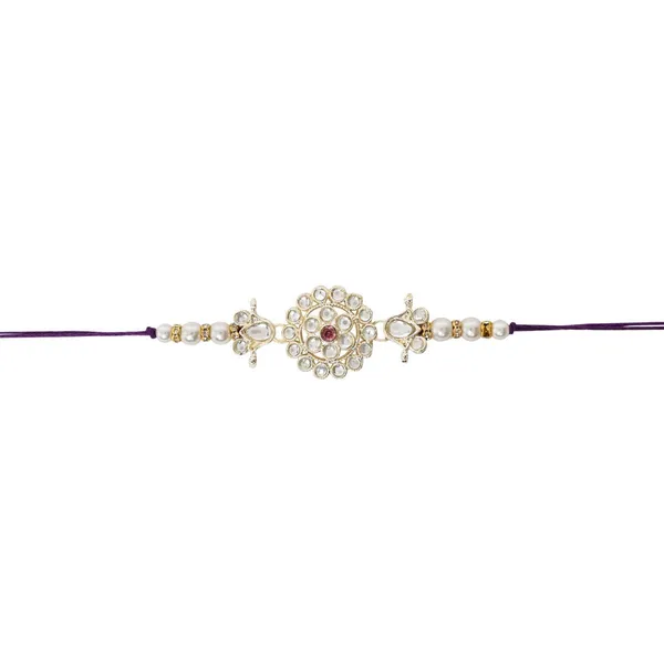 Delicate_Pearl_Beads_Wine_Rakhi_with_Roli_Chawal_&_Rakshabandhan_Card