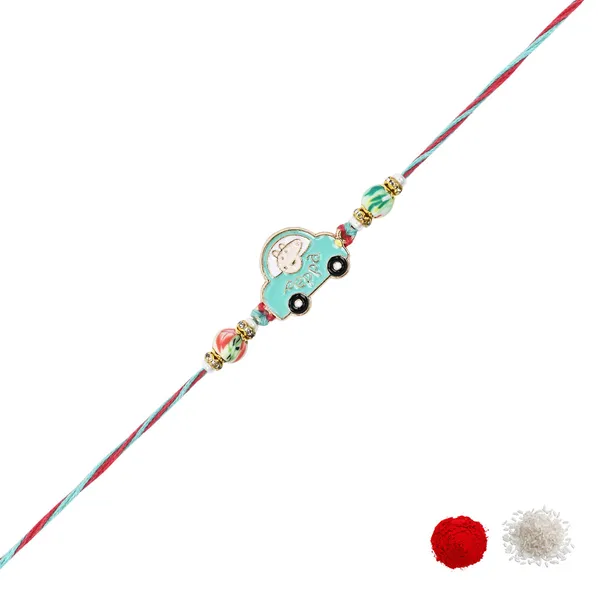 Blue_Thread_Beaded_Rakhi_For_Raksha_Bandhan_For_Brother