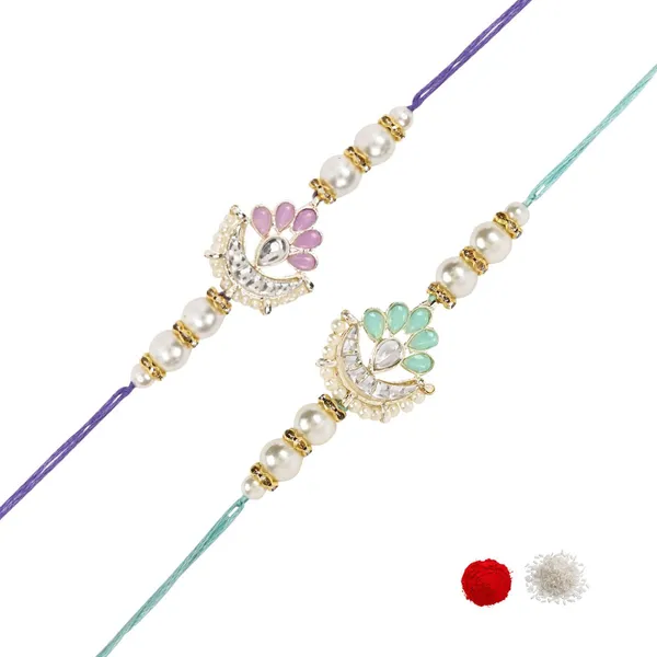 Elegance_Kundan_&_Pearl_Beads_Rakhi_with_Roli_Chawal_&_Card_(Pack_of_2)