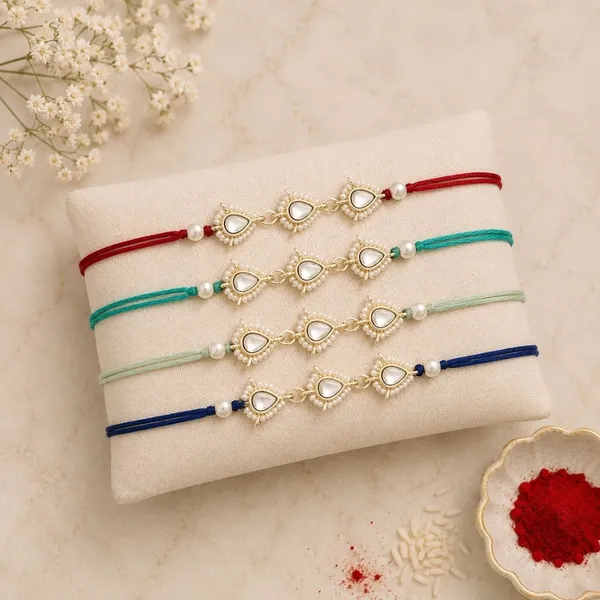 Elegance_Kundan_&_Pearl_Beads_Rakhi_with_Roli_Chawal_&_Card_(Pack_of_4)