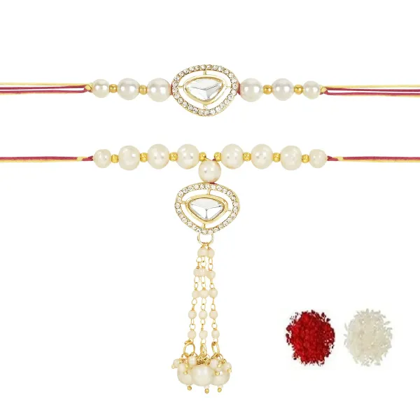 Elegant_Bhaiya_Bhabhi_Lumba_&_Pearl_Rakhi_With_Roli_Chawal_&_Card
