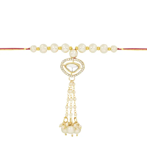 Elegant_Bhaiya_Bhabhi_Lumba_&_Pearl_Rakhi_With_Roli_Chawal_&_Card