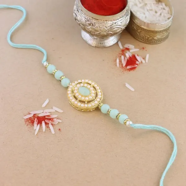 Green_Thread_Beaded_Rakhi_For_Raksha_Bandhan_For_Kids
